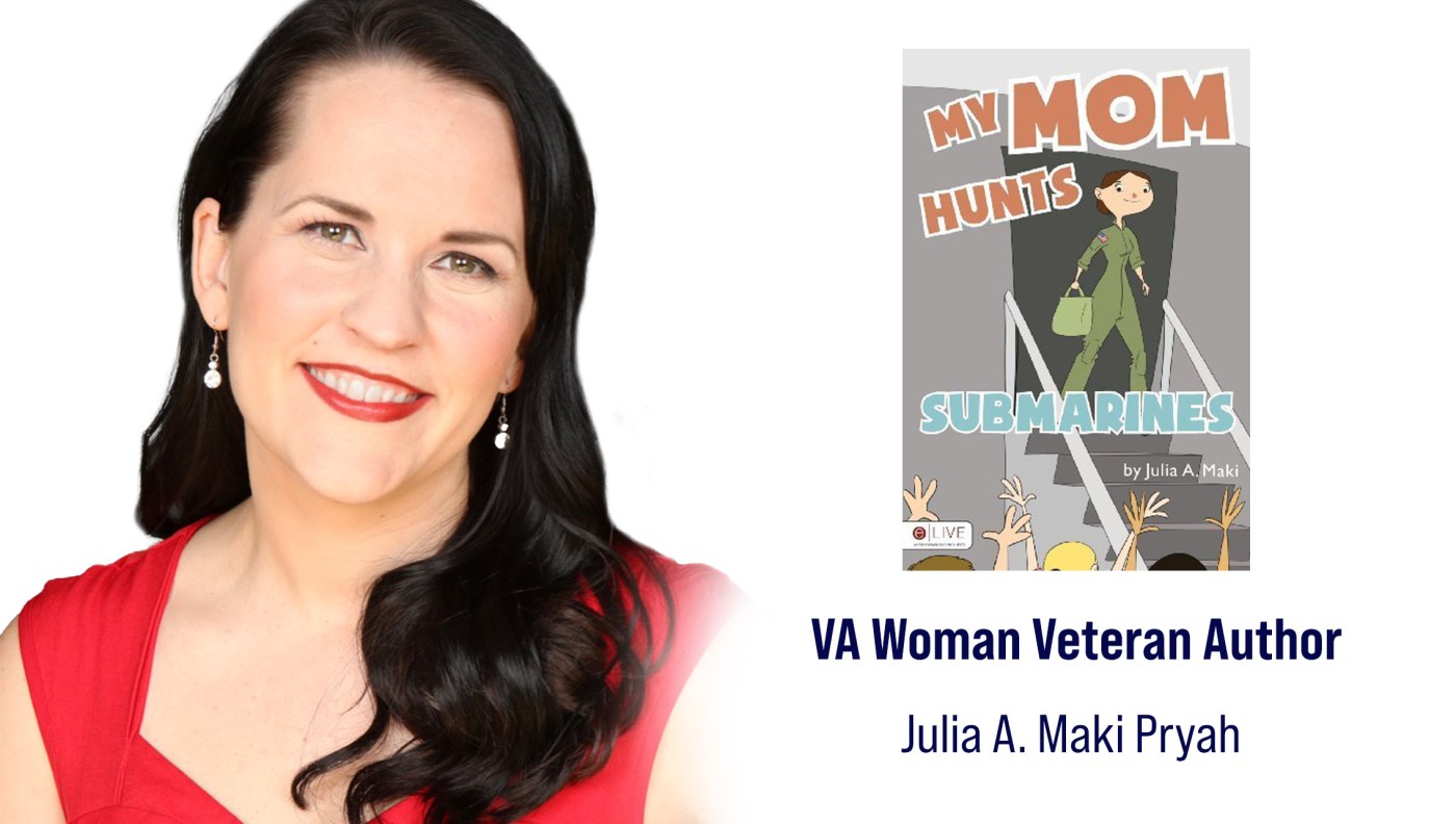 January's woman author is Navy and Air Force Veteran Julia Maki Pyrah, who served aboard P-3C Orions as an aviation systems warfare operator from 1997-2002.