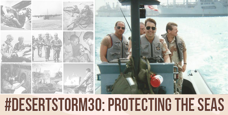 During Desert Storm, U.S. leaders mobilized all branches of the Defense Department, sending Coast Guard Reservists to the Middle East to protect the seas.