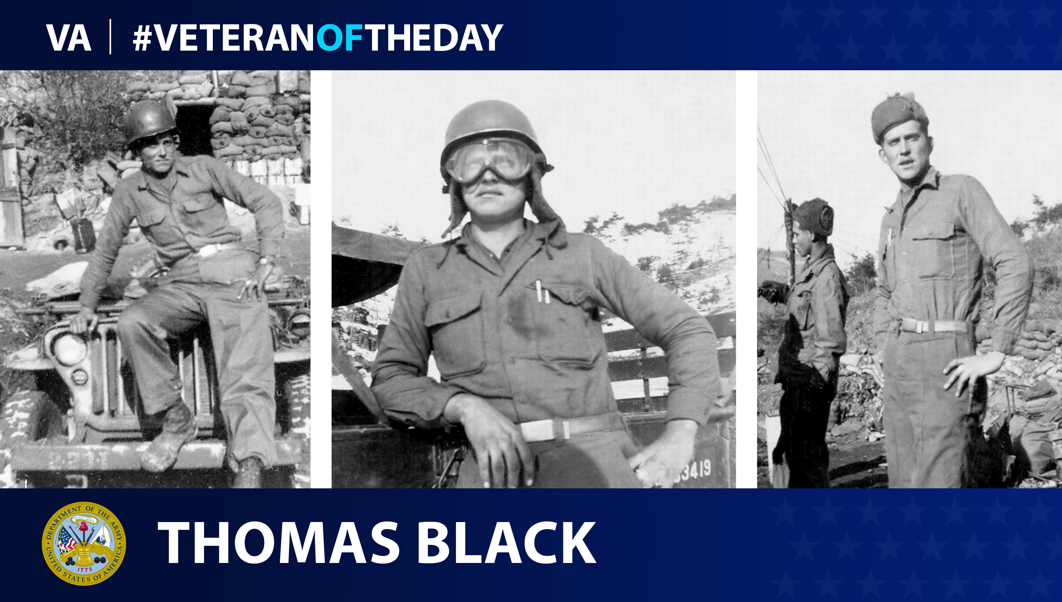 Army Veteran Thomas O. Black is today's Veteran of the Day.