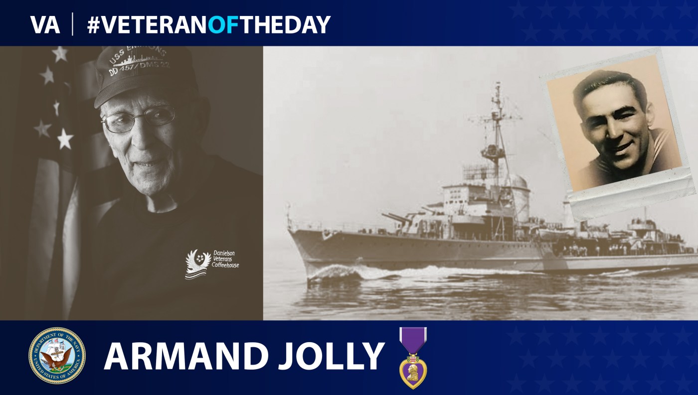 Navy Veteran Armand Jolly is today's Veteran of the day.