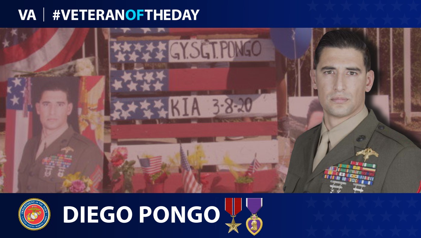 Marine Corps Veteran Diego D. Pongo is today's Veteran of the day.