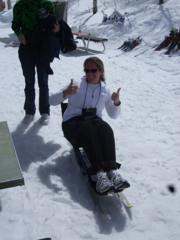 Joyce Casey on skis