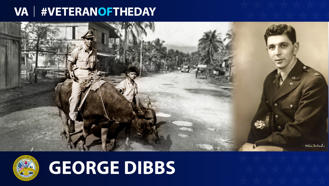 Army Veteran George Dibbs is today's Veteran of the day.