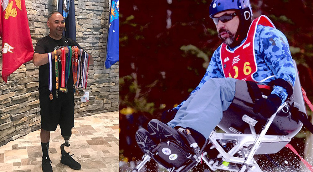 Marine Veteran holds medals and competes in winter sports