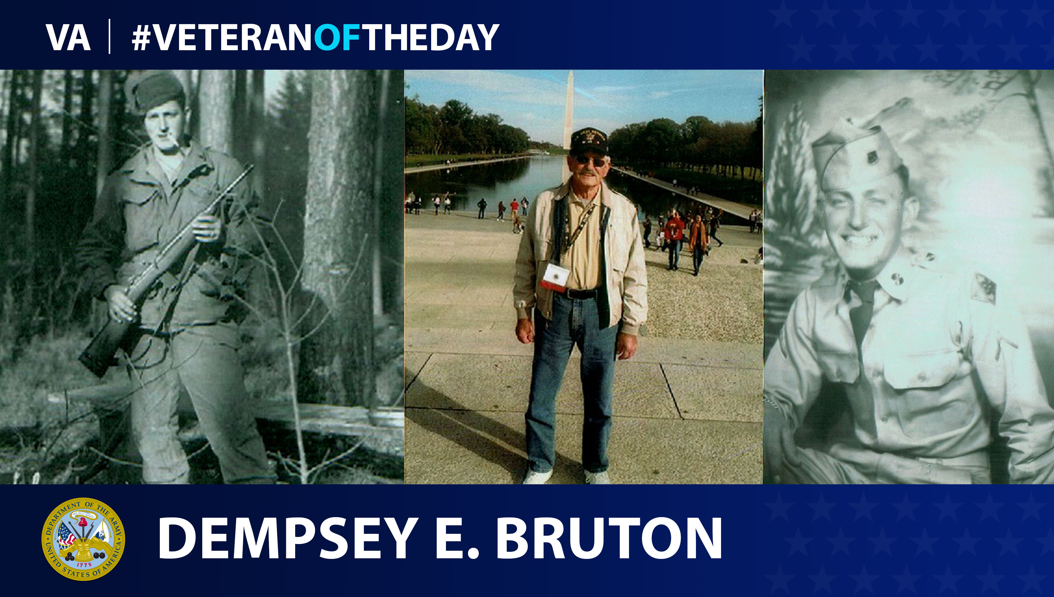 Army Veteran Dempsey Bruton is today's Veteran of the day.