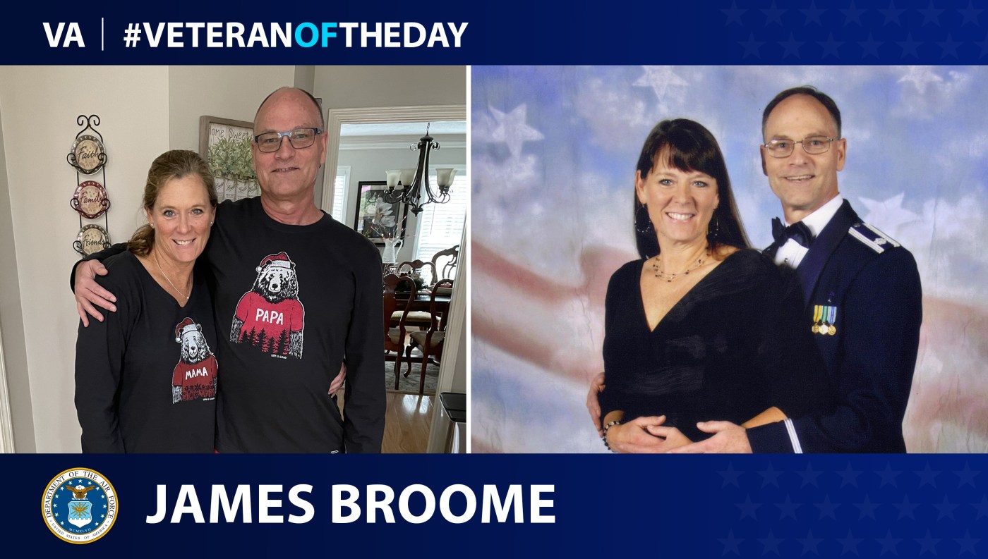 Air Force and Army Veteran James Broome is today's Veteran of the day.