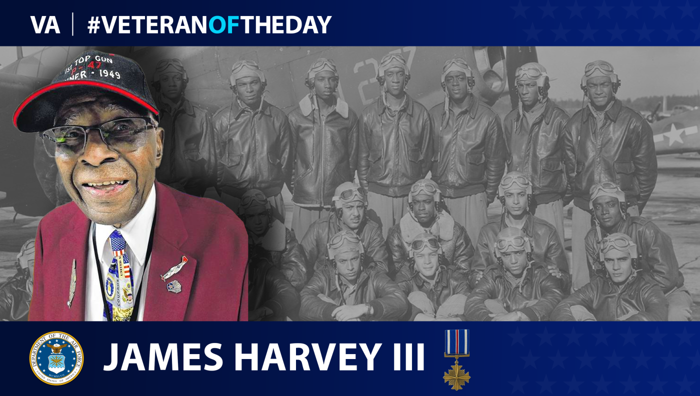 Air Force Veteran James Harvey III is today's Veteran of the day.