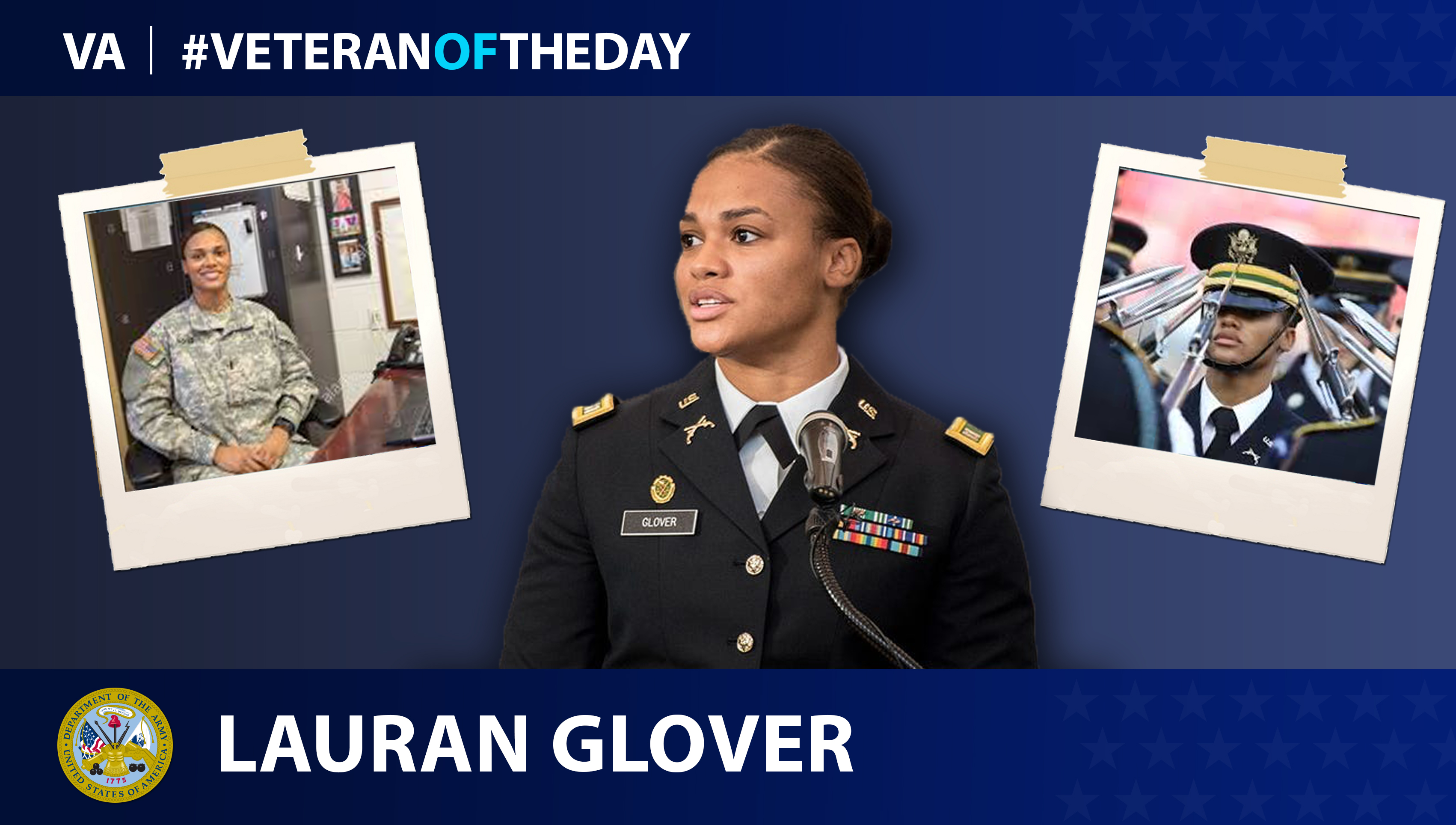 Army Veteran Lauran Glover is today's Veteran of the day.