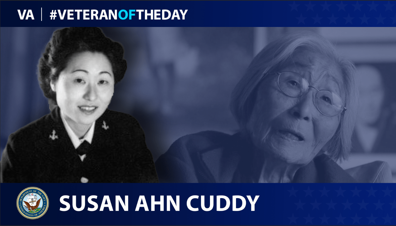 Navy Veteran Susan Ahn Cuddy is today's Veteran of the day.