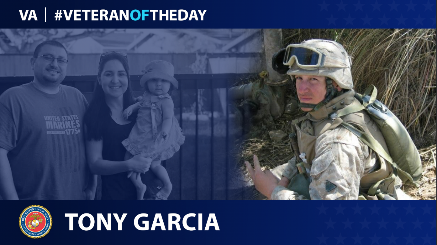 Marine Corps Veteran Tony Garcia is today's Veteran of the day.