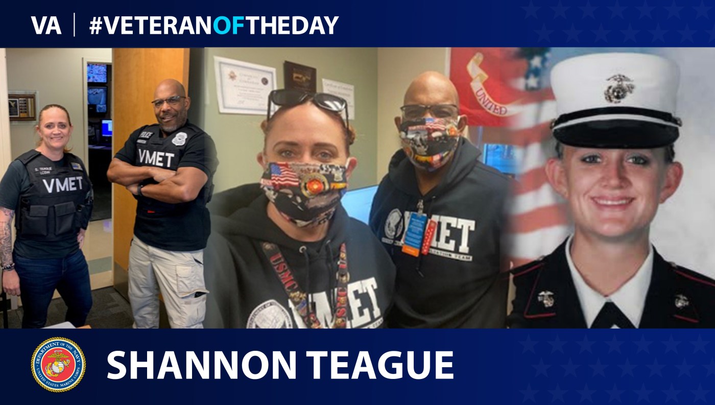 Marine Corps Veteran Shannon Teague is today's Veteran of the day.