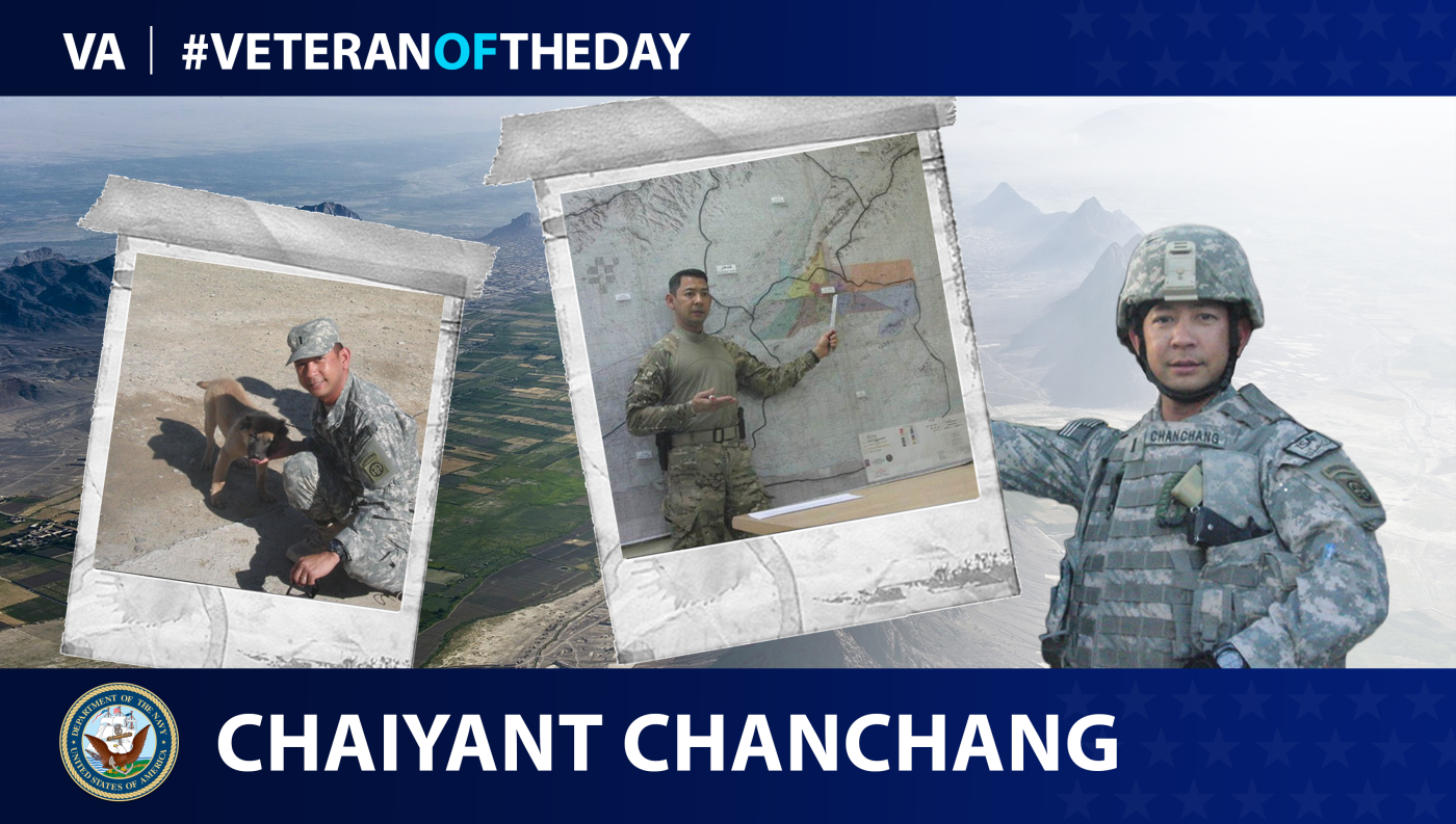 Navy Veteran Chaiyant Chanchang is today's Veteran of the day.