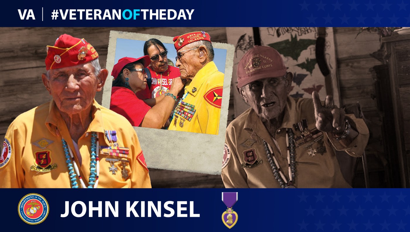 Marine Corps Veteran John Kinsel Sr. is today's Veteran of the day.