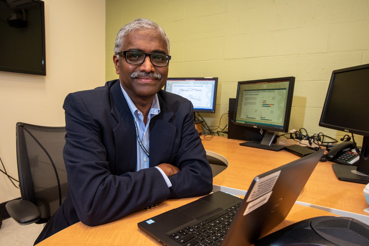 Dr. Saiju Pyarajan of the VA Boston Healthcare System led the design of the DNA chip, in consultation with researchers from VA’s Million Veteran Program.