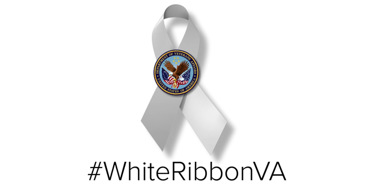 Secretary McDonough and VA leaders affirm the White Ribbon VA pledge.
