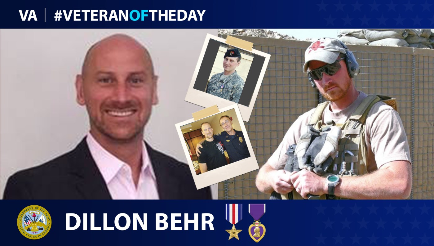 Army Veteran Dillon Behr is today's Veteran of the day.