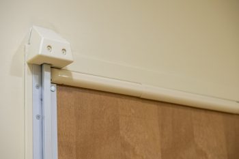 The 3D block removes an anchor point next to the alarm bar that runs across the top of the door to notify hospital staff of a suicide attempt. (Photo by Bill George)