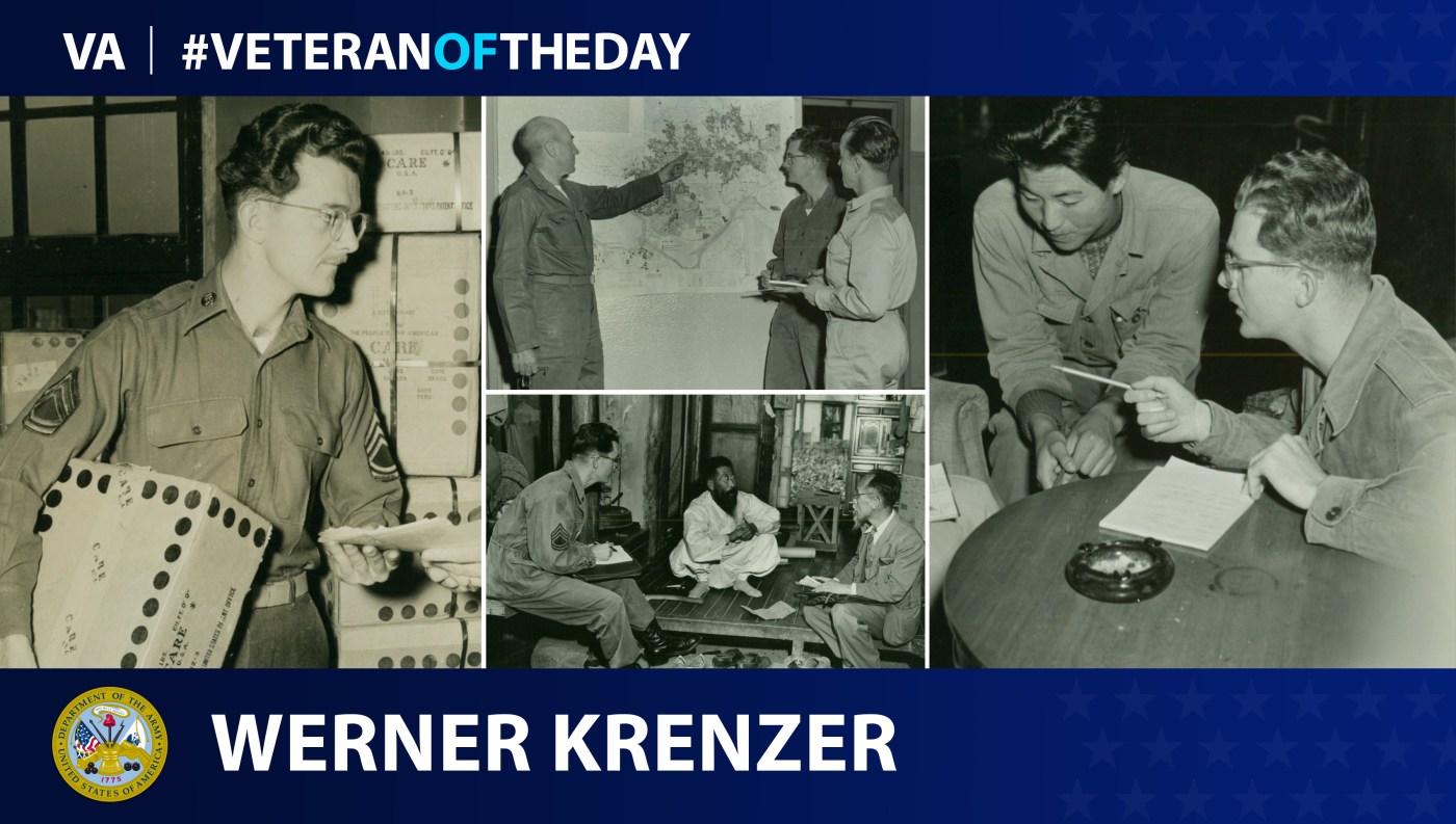 Army Veteran Werner Krenzer is today's Veteran of the day.