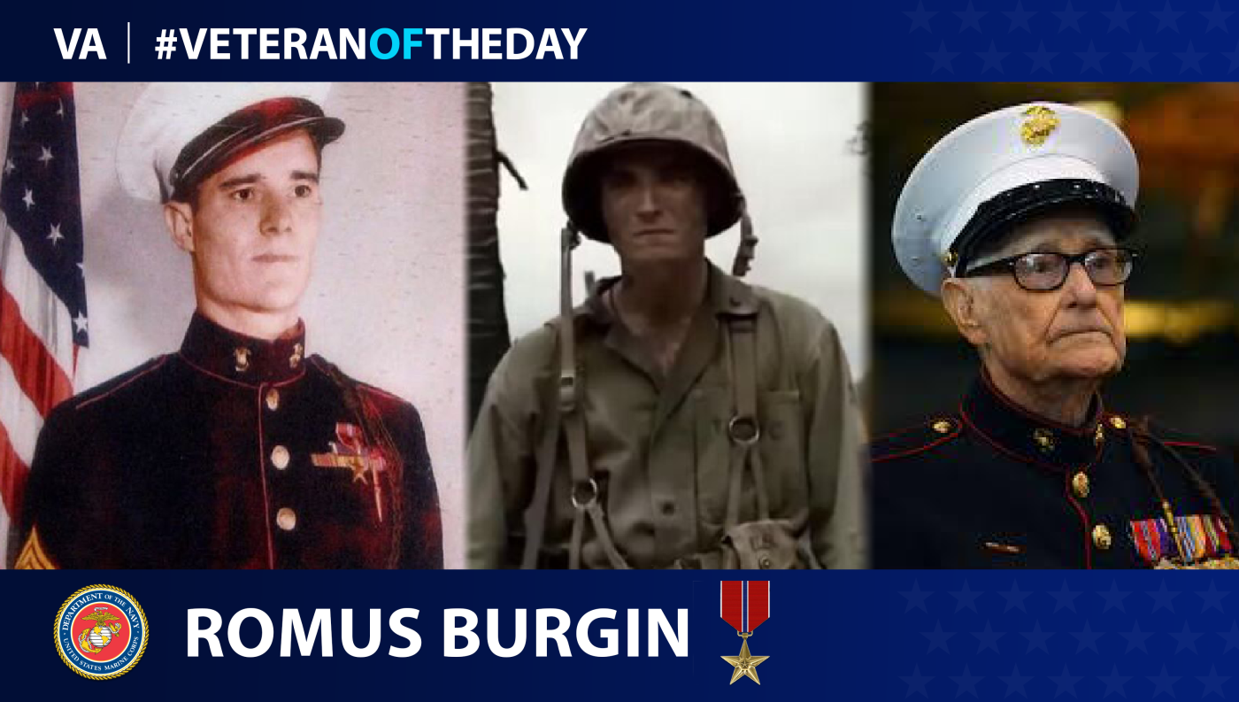 Marine Corps Veteran Romus “RV” Burgin is today's Veteran of the day.