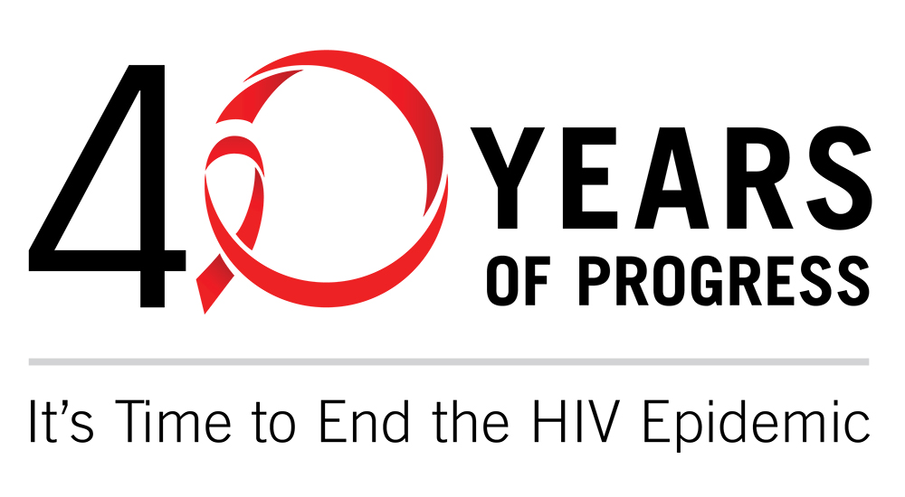 HIV 40th anniversary logo