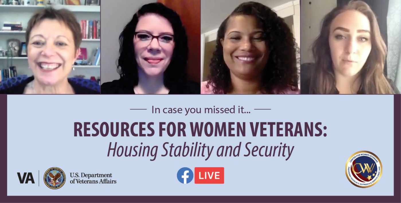 ICYMI: Facebook Live chat on housing stability and security for women Veterans