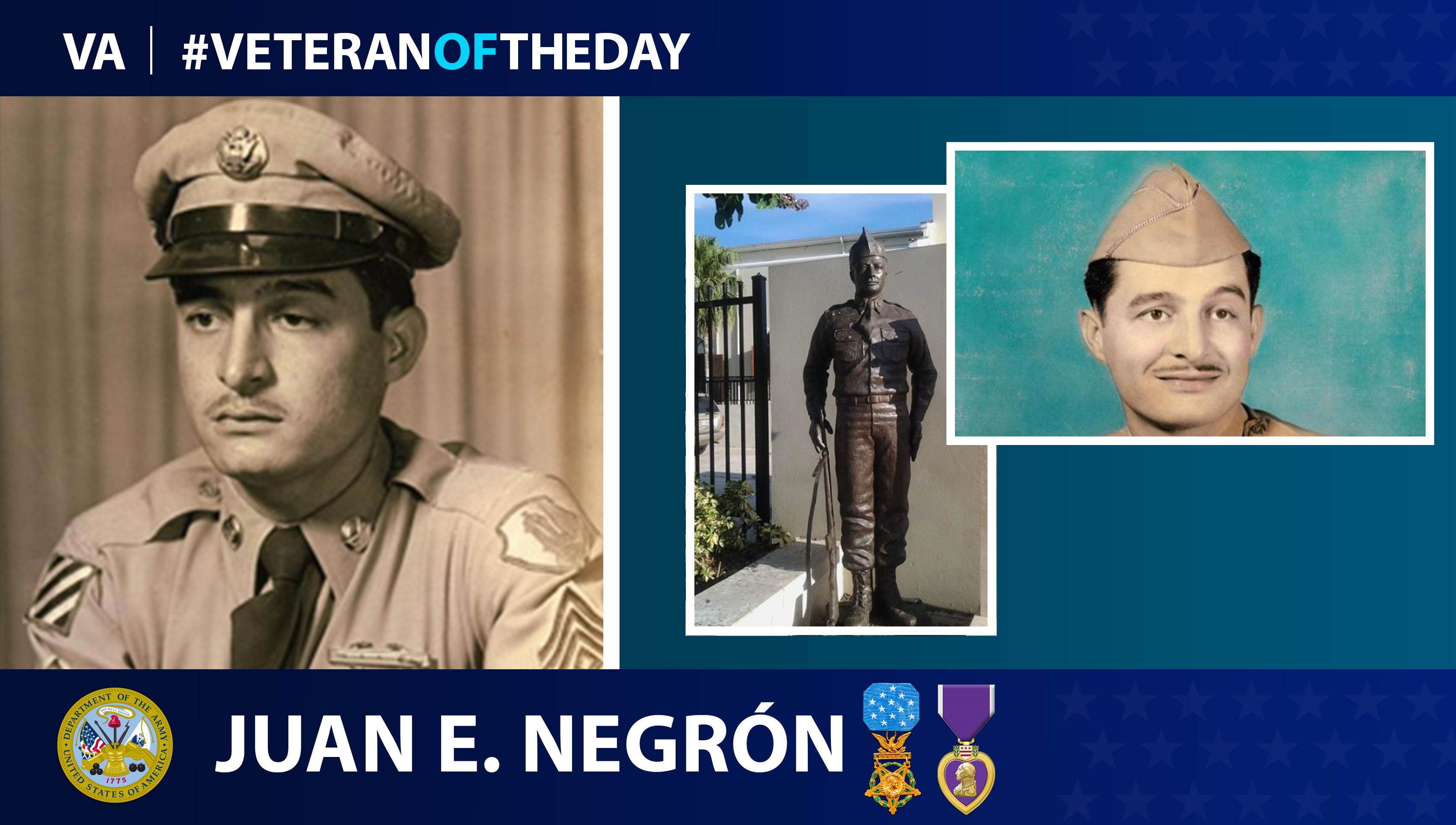 Army Veteran Juan E. Negrón is today's Veteran of the day.