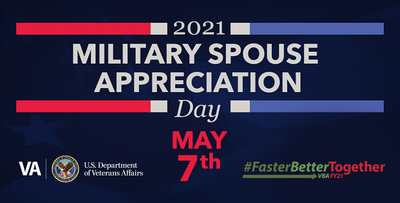 Graphic honoring military spouse appreciation day 2021