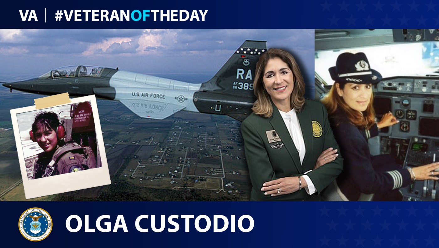 Air Force Veteran Olga Custodio is today's Veteran of the day.