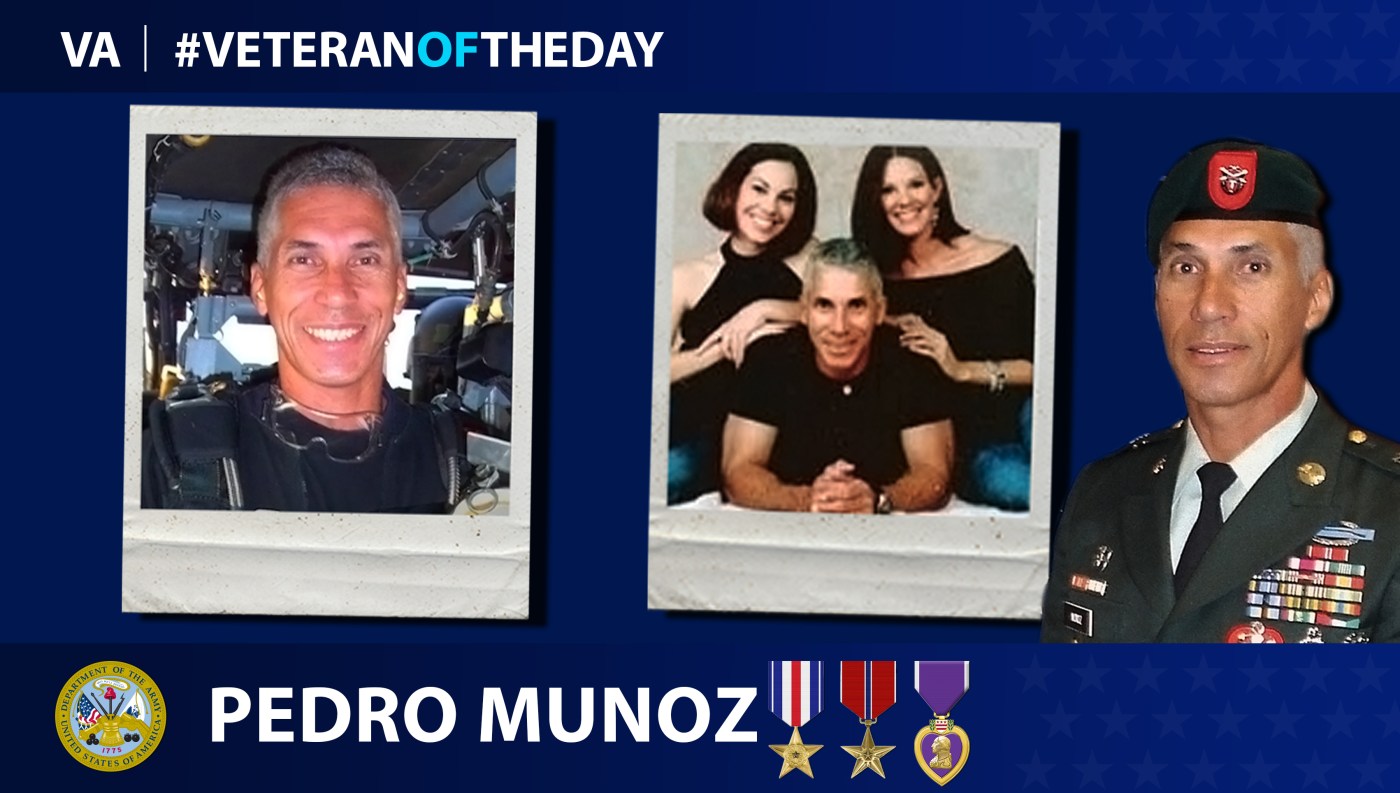 Army Veteran Pedro Munoz is today's Veteran of the day.