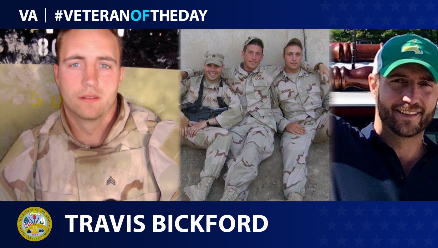 Army Veteran Travis Bickford is today's Veteran of the day.