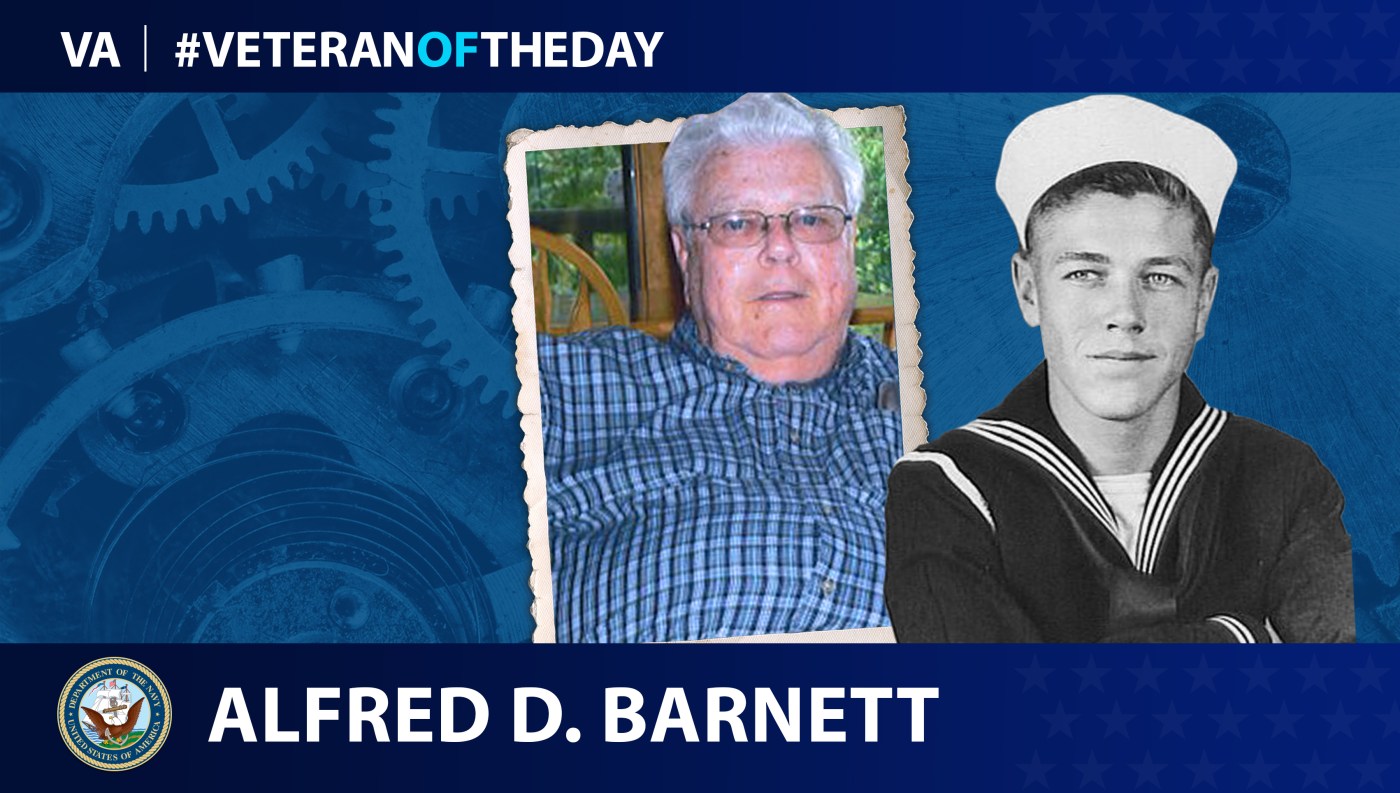 Navy Veteran Alfred Daniel Barnett is today's Veteran of the day.