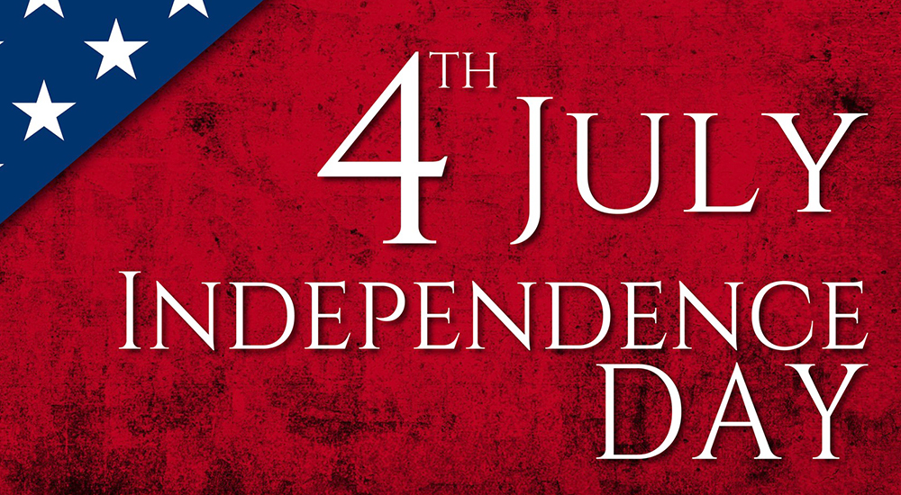 USA Independence Day background with texts and USA flag elements