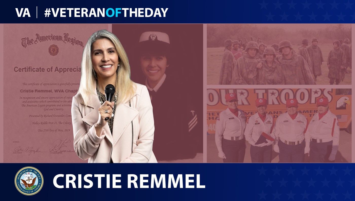 Navy Veteran Cristie Remmel is today's Veteran of the day.