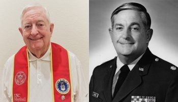 Dual image of Bob Kroener as an older man on the left and a younger man on the right.