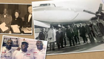 Collage of images displaying Herb Jones accomplishments