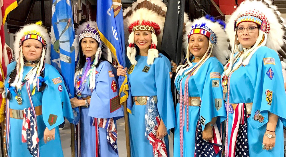 Tribal Veteran outreach to women Veterans in traditional dress