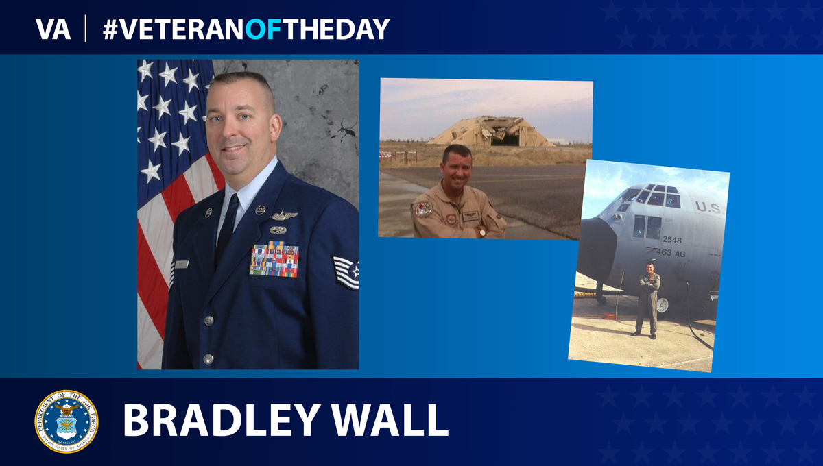 Air Force Veteran Bradley Wall is today's Veteran of the day.