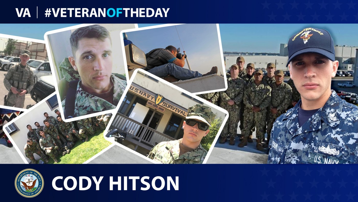 Navy Veteran Cody Hitson is today's Veteran of the day.