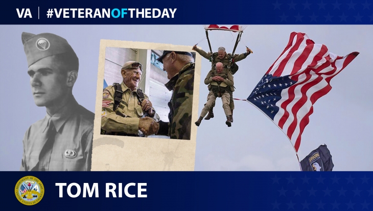 Army Veteran Tom Rice is today's Veteran of the day.