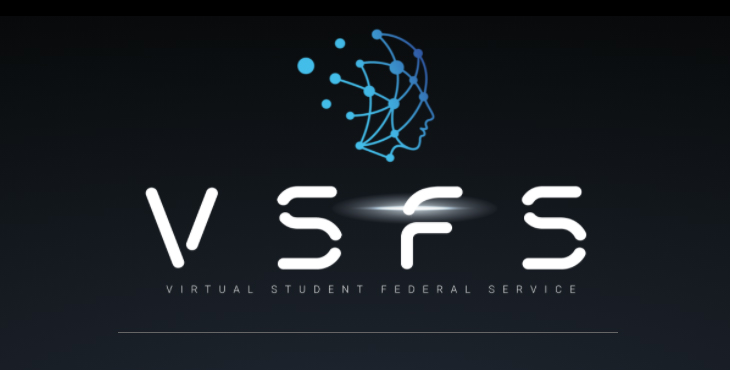 Picture shows the Virtual Student Federal Service Logo and Branding
