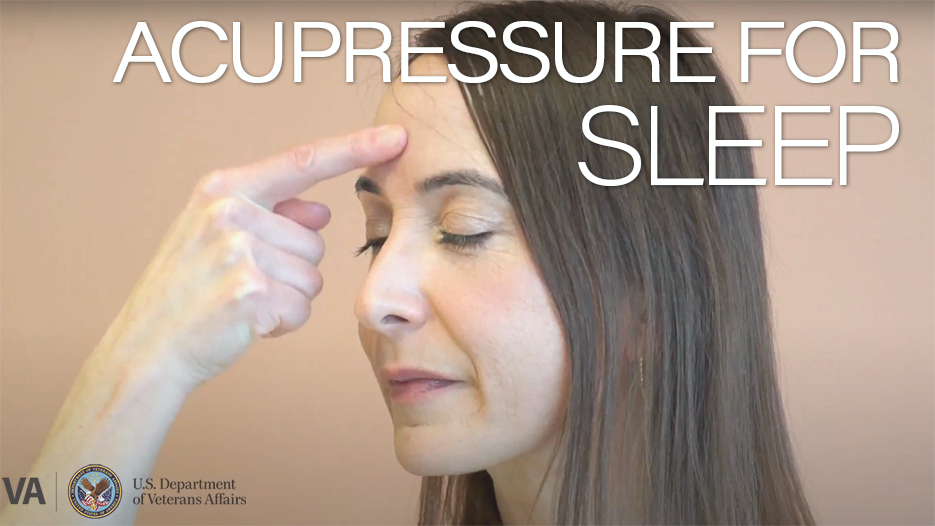 Using acupressure for mindful sleep.