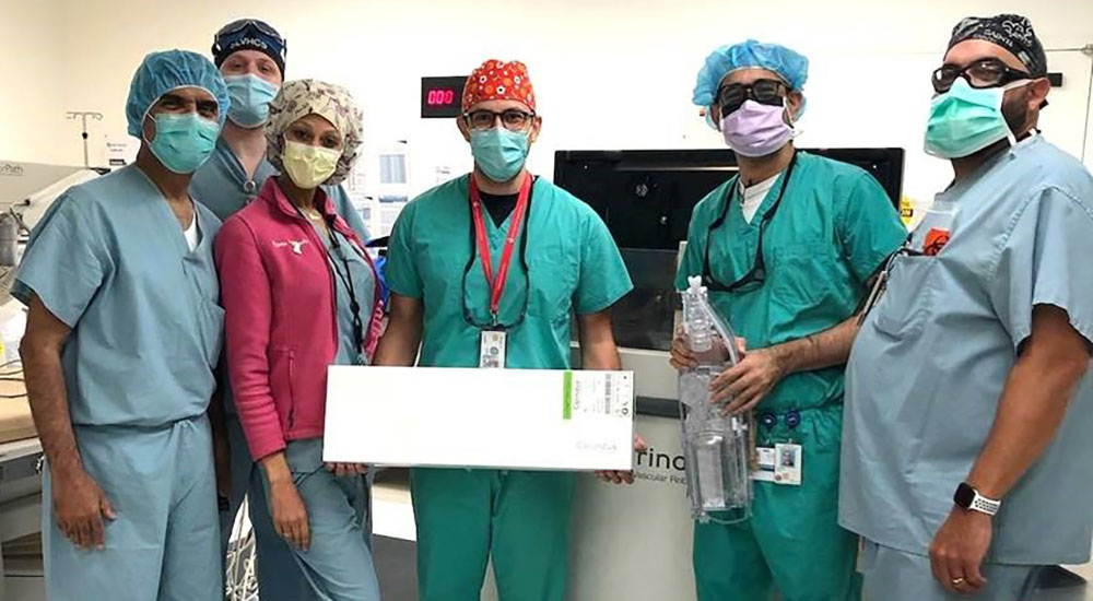 Cardiology team in operating room