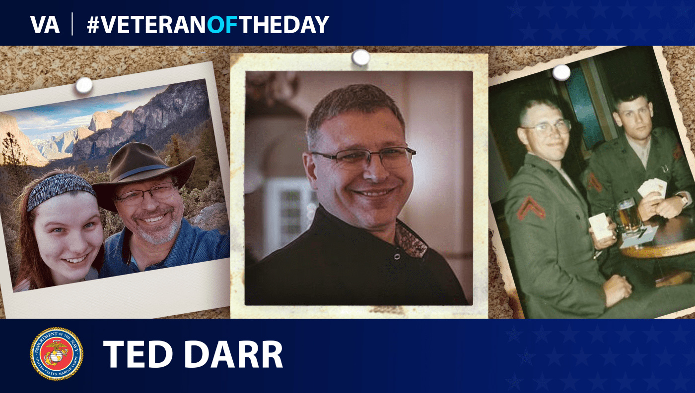 Marine Veteran Ted Darr is today's #VeteranOfTheDay.