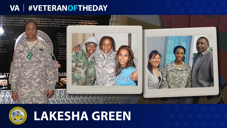 Army Veteran Lakesha Green is today's #VeteranOfTheDay.
