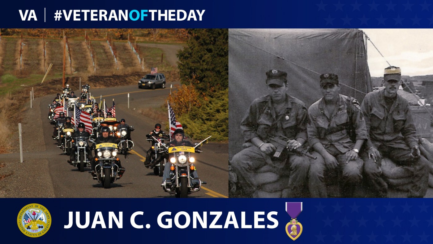 Army Veteran Juan Carlos Gonzales is today's #VeteranOfTheDay.