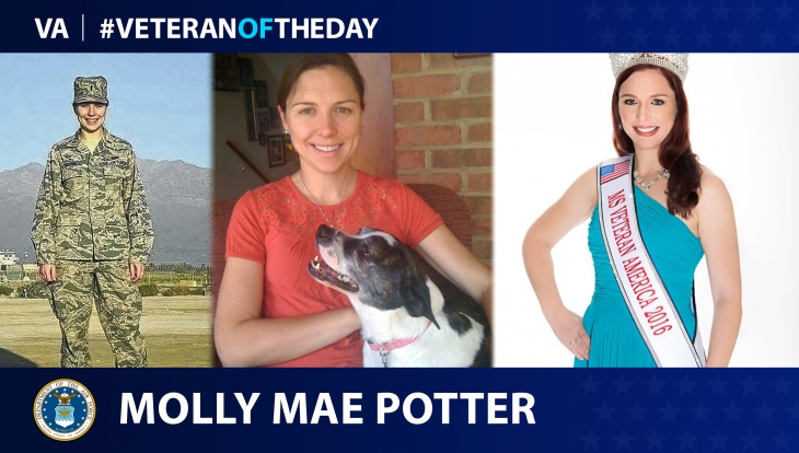 Air Force Veteran Molly Mae Potter is today's #VeteranOfTheDay.