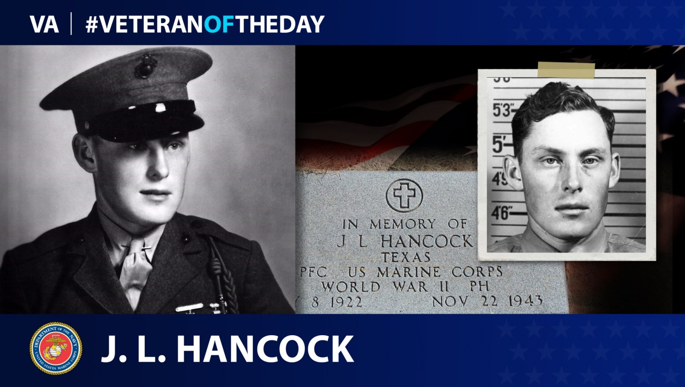 Marine Veteran J.L. Hancock is today's #VeteranOfTheDay.