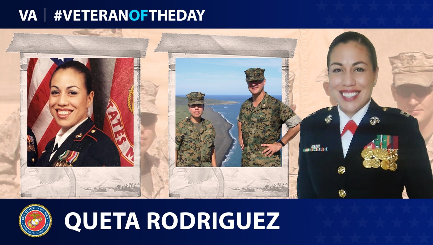 Marine Corps Veteran Queta Rodriguez is today's #VeteranOfTheDay.