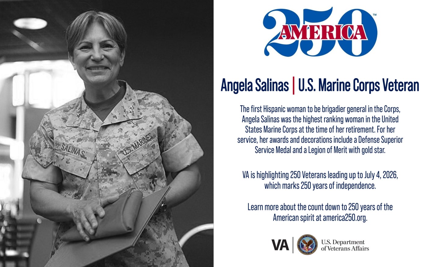 America250: Marine Veteran Angela Salinas