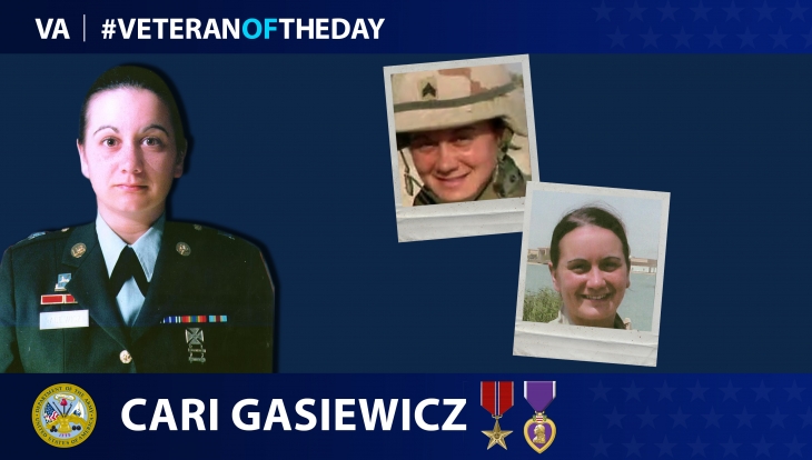 Army Veteran Cari Gasiewicz is today's #VeteranOfTheDay.